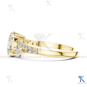 แหวนเพชรแล็บโกรว์ทรงเอเมอรัลด์ 2.00 กะรัต ดีไซน์เกลียวแบบเถาวัลย์ ทองคำแท้ 14K 18K หรูหรา สำหรับทั้งชายและหญิง เหมาะเป็นของขวัญสำหรับงานปาร์ตี้ - Product Image 6