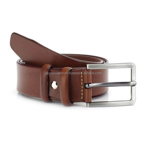 เข็มขัดลําลองหนังบริสุทธิ์สีน้ําตาลอ่อนสั่งทําพิเศษสําหรับ unisex ในทุกขนาดและสีพร้อมหัวเข็มขัดพินโลหะผสมนิกเกิลที่เป็นของแข็ง - Product Image 4