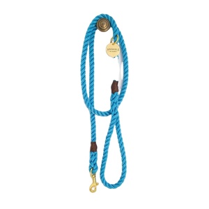 Correa para Perro de Cuerda Azul Cielo de Primera Calidad, Hecha a Mano, Color Natural, Correa de Cuerda de Algodón - Product Image 1