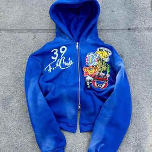 Manufacturer Sun Faded Sweater Custom Plain Embroidery Patches Sweatshirt Unisex 600GSM 100% Cotton <b>Thick</b> French Terry Hoodies - Product Image 4