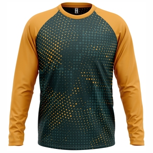 Men's Long Sleeve Quick Dry Gym T-Shirt Custom Logo Fitness Sports Training Wear Breathable <b>Raglan</b> Athletic Workout <b>Top</b> Tee - Product Image 1