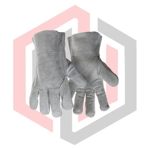 Gants en cuir fendu pour hommes, protection des mains en cuir de vachette, résistants aux coupures et aux produits chimiques, pour le travail et le sport - Product Image 2