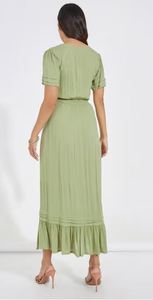 เดรสยาวผู้หญิงสไตล์วินเทจสั่งทำพิเศษสำหรับฤดูร้อน แขนยาว/แขนสั้น คอวี ไซส์ใหญ่ ปักลายผ้าฝ้าย - Product Image 2