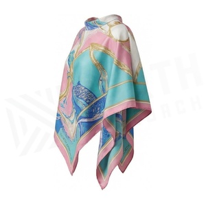 NORTH APPROACH Women's Square Silk Scarf Floral Print Elegant Multi-Functional Fashion Accessory All Seasons - Product Image 3