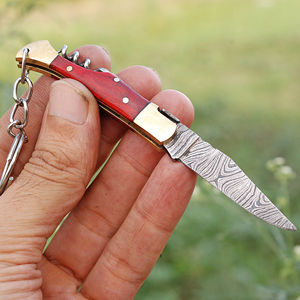 Couteau de poche portable avec manche en bois, nouveau couteau pliant de camping pour l'extérieur, dentelé, personnalisable, support ODM/OEM - Product Image 2