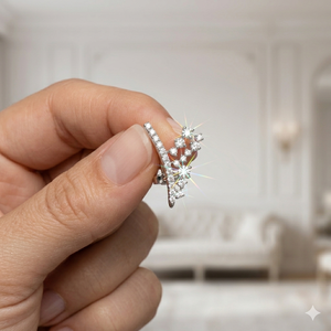 Joyería Fina de Diseño Moderno, Aretes de Diamantes Moissanite con Forma de Flor, Oro de 14K, Personalizados, Lindos, para Uso Diario, Bodas y Fiestas - Product Image 4