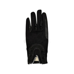 Guantes de equitación negros con brillo, guantes ecuestres con agarre completo para los dedos, guantes de equitación de moda y rendimiento. - Product Image 2