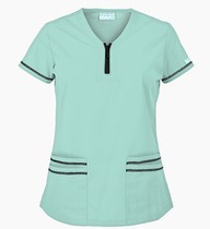 Unisex <b>Tunic</b> Shirt Scrub Sets Healthcare Doctor <b>Nurse</b> NHS Hospital Short Sleeves Medical Uniform Spandex Knitted - Product Image 3
