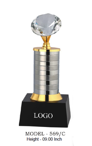 6.Metal diamond <b>trophy</b> designed for outstanding achievements - Product Image 4