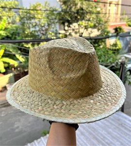 Sombrero de Paja Rafia con Logotipo Personalizado, Cinta Tejida para Uso Casual, Playa, Viajes y Promociones - Product Image 6
