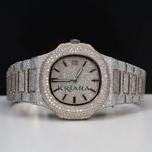 Reloj de pulsera de moda para hombre de acero inoxidable con diamante de moissanita, suministro al por mayor, disponible a buen precio - Product Image 3