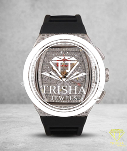 Reloj de lujo de acero inoxidable con incrustaciones de diamantes VVS Moissanite, reloj mecánico automático para hombre - Product Image 1