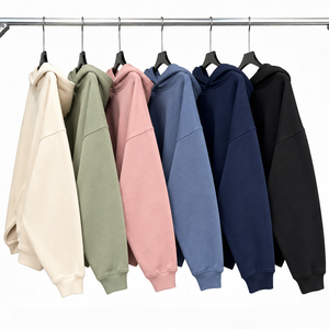 Sweat-shirt à capuche surdimensionné pour homme, couleur unie, en molleton de coton, coupe décontractée, pour l'automne - Product Image 1