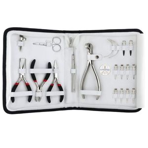 Hair Extension tools Installation Set Stainless Steel Pliers Bead Remover Pulling <b>Hook</b> Duckbill Sectioning <b>Clip</b> - Product Image 5