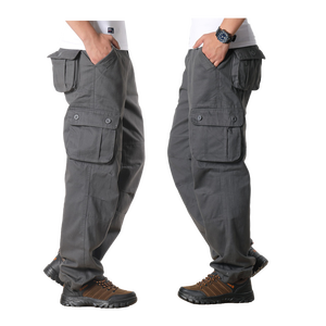 Pantalones Casuales de Algodón 100% para Hombre, Pantalones Cargo de Trabajo con Múltiples Bolsillos, Pantalones Safari para Hombres Jóvenes, para Caza, Senderismo, Viajes y Escalada - Product Image 2
