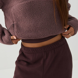Custom Women’s Sherpa Jacket Premium Quality Breathable Fabric Wholesale Personalized Fleece Jacket For Women Outerwear OEM - Product Image 5