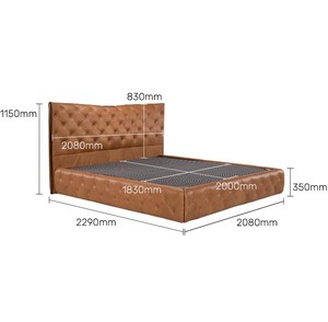 Modern Faux Leather Upholstered King Size <b>Bed</b> Tufted Headboard Soft <b>Bed</b> Frame Box Spring Design - Product Image 6