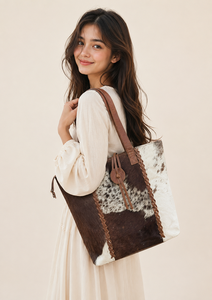 Nouveauté : Sac fourre-tout en cuir de vachette élégant avec fourrure, sac à main de créateur multi-usages pour femme – Offre spéciale - Product Image 2