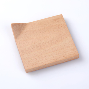 Sous-verre en bois réutilisable avec logo IANNA gratuit, sous-verre en bois Narra, porte-boissons pour thé et café, vaisselle, sous-verre en hêtre et noyer - Product Image 1