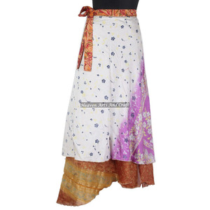 Fabricante, Exportador y Proveedor de Faldas Largas de Seda para Mujer, Faldas Envolventes de Seda Mágica Reversibles de 2 Capas - Product Image 1