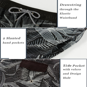 Shorts de bain respirants pour hommes, extensibles dans quatre directions, antibactériens, design par sublimation, 100% polyester, vêtements de plage d'été - Product Image 5