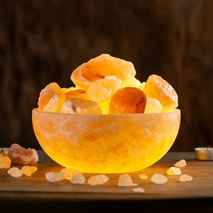 Lámpara de Sal Rosa del Himalaya Natural, Portátil, Hecha a Mano, Purificadora de Aire, con Brillo Suave, Cristal Curativo, Regalo para el Hogar o Spa, Estilo Elegante - Product Image 4