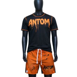 Ensemble T-shirt et Short d'été personnalisé avec logo pour homme – Short à taille élastique et T-shirt imprimé avec lettres pour le streetwear - Product Image 1