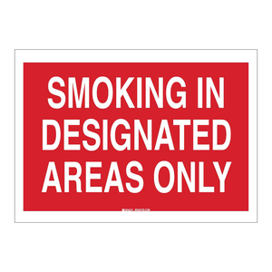 Panneau de zone fumeurs Brady pour une utilisation en intérieur et en extérieur en toute sécurité - Product Image 3
