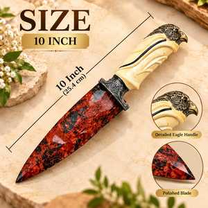 Cuchillo Athame de Obsidiana Caoba de 10 Pulgadas al por Mayor con Mango de Águila, Decoración Artesanal para Altar Rituales - Product Image 5