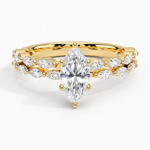 Magnifique bague de fiançailles en or avec pierre de style diamant étincelant, bijou de mariage, cadeau pour femme - Product Image 3