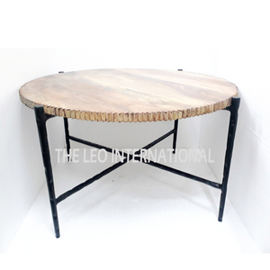 Attractive Look Unique Designer <b>Silver</b> Shiny Polished Luxurious Quality Metal Round Shape Top <b>Coffee</b> <b>Tables</b> In Lowest Price - Product Image 5