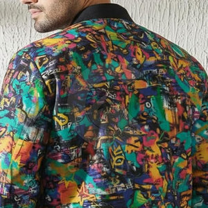 Chaqueta Ligera Estampada, Ropa de Calle Moderna, con Cierre, Resistente al Viento, para Actividades Casuales al Aire Libre - Product Image 6
