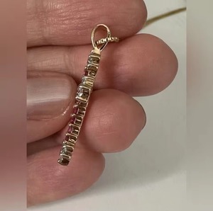 Collier Croix Rubis en Argent 925 Plaqué Or, Pendentif Foi Chrétienne, Bijoux Religieux, Bijoux Pierre de Naissance, Cadeaux Bapistam - Product Image 6