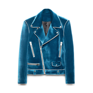 Chaqueta Casual de Terciopelo para Hombre, Estilo Urbano, Color Sólido, Personalizable, con Logotipo Frontal, Nueva Colección - Product Image 3