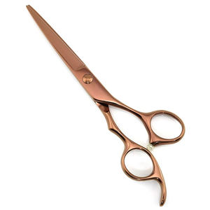 Ciseaux de barbier pour droitiers, rose gold, haute qualité, acier inoxydable 4Cr13, pointe droite et aiguisée, manche ergonomique, coupe de cheveux - Product Image 3