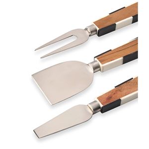 Premium High Stainless Steel <b>Cheese</b> <b>Knife</b> <b>Set</b> Resin Handles 4-Piece Polished Blades Ambidextrous Design Luxury Kitchen Tableware - Product Image 5