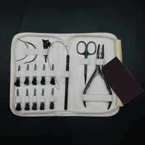 Kit d'outils professionnels en acier inoxydable pour extensions de cheveux : perles, pinces, outils de séparation, outils de pose et de retrait pour extensions de cheveux naturels - Product Image 6