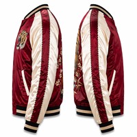 Dravelle Industry – Nouvelle veste Sukajan unisexe en laine brodée, réversible, coupe-vent, avec patchwork tigre, pour l'hiver, style Yokosuka