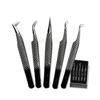 Pinset Kecantikan Profesional Terlaris untuk Aplikasi Bulu Mata Alat Penata Bulu Mata Bahan Stainless Steel Presisi dan Tahan Lama