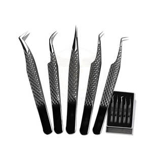 Pinzas de belleza profesionales más vendidas para aplicación de pestañas, herramienta de estilismo de pestañas, agarre de precisión de acero inoxidable - Product Image 2