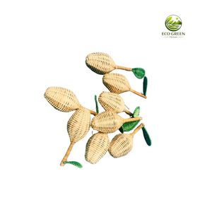 Natural Woven Rattan Christmas Ornaments Handmade Holiday Tree Hanging Decorations Wholesale Gifts - Product Image 4