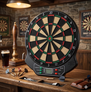 Nuevo diseño de logotipo personalizable, juego de dardos electrónico de entretenimiento para exportación, juego de dardos de tungsteno. - Product Image 1
