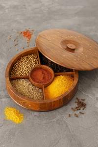 Cajas de Almacenamiento de Madera de Alta Calidad para Especias, Frutos Secos y Nueces, Hechas a Mano y Personalizadas con Tapa, de 1 Nivel, Decoración para el Hogar - Product Image 3