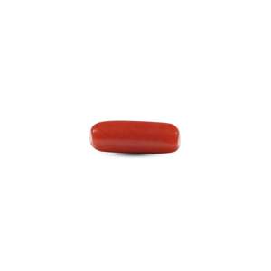 6 Carat Oval Cabochon Synthetic Red Coral Rutile Quartz Loose Gemstone Lot for Fine Jewelry - Product Image 2