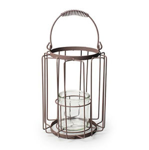 Porte-bougie en fer et verre au design moderne avec une finition argentée antique de haute qualité pour la décoration de la maison et des tables de mariage - Product Image 1