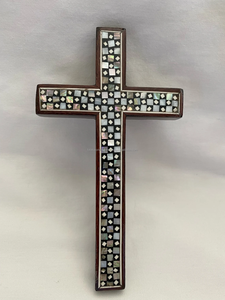 Incrustaciones de nácar hechas a mano de calidad est, Cruz religiosa de madera, colgante de pared, incrustaciones de hueso, Cruz Santa, hogar, oficina, tienda, Iglesia FWE - Product Image 5