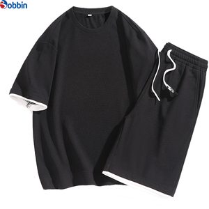 Conjunto de Camiseta de Manga Corta para Hombre, Personalizado, Verano, Tendencia, Cuello Redondo, Informal, Deportivo, con Estampado Personalizado - Product Image 2