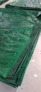 Bâche en PE sur mesure la plus vendue, en tissu maillé uni avec œillets étanches, meilleur prix pour usage extérieur polyvalent - Product Image 3