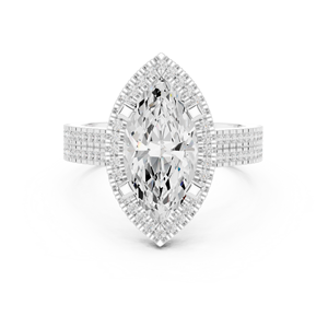 แหวนหมั้นทองคำขาว 14K สำหรับผู้หญิง ประดับเพชรทรงมาร์คีส์ 2.50 กะรัต เพชรเลี้ยงในห้องปฏิบัติการ รับรองโดย IGI สำหรับวันครบรอบแต่งงาน - Product Image 6