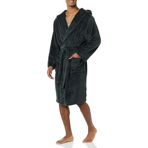 Peignoir pour homme sexy en coton 100% de haute qualité - Couleur et logo personnalisables, options combinées super absorbantes et respirantes - Product Image 4